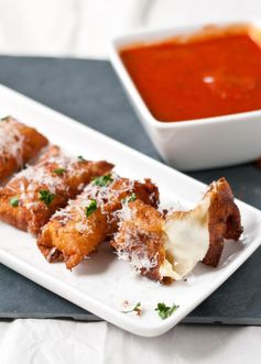 Crispy Wonton Mozzarella Sticks