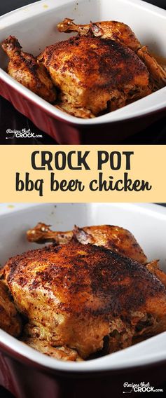 Crock Pot BBQ Beer Chicken