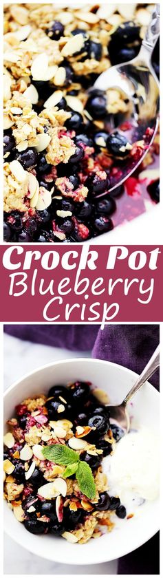 Crock Pot Blueberry Crisp