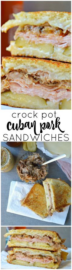 Crock Pot Cuban Pork Sandwiches