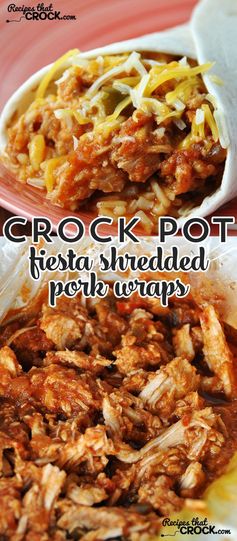 Crock Pot Fiesta Shredded Pork Wraps