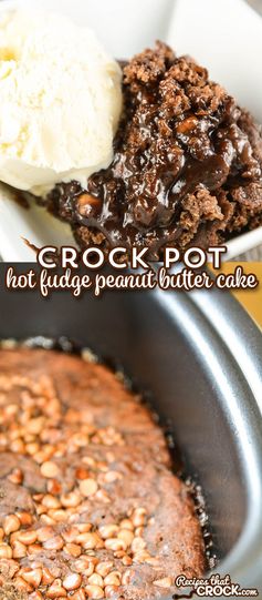 Crock Pot Hot Fudge Peanut Butter Cake