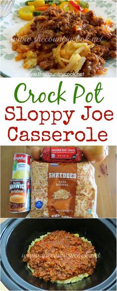 Crock Pot Sloppy Joe Casserole