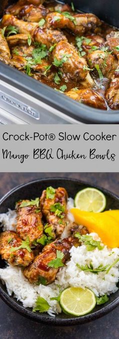 Crock-Pot® Mango BBQ Chicken Bowls