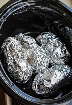 Crockpot baked potatoes