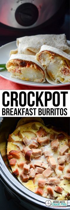 Crockpot Breakfast Burritos