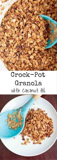 CrockPot Granola with Coconut Oil