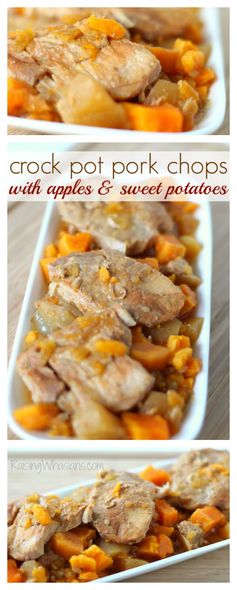 Crockpot Pork Chops with Apples & Sweet Potatoes