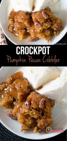 Crockpot Pumpkin Pecan Cobbler
