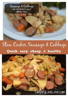 Crockpot Sausage and Cabbage