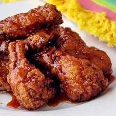 Crunchy Sticky Honey Barbeque Wings