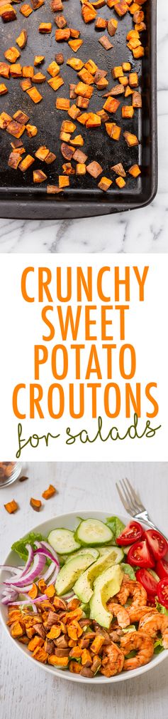 Crunchy Sweet Potato Croutons