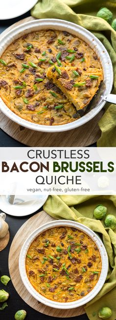 Crustless Bacon Brussels Quiche