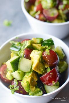 Cucumber Avocado Red Grape Salad