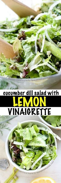 Cucumber Dill Salad with Lemon vinaigrette