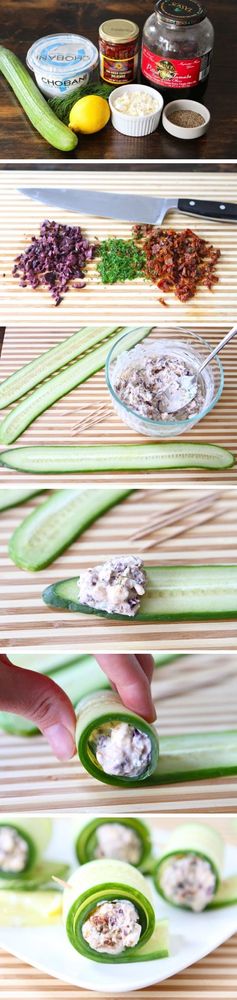 Cucumber Feta Rolls