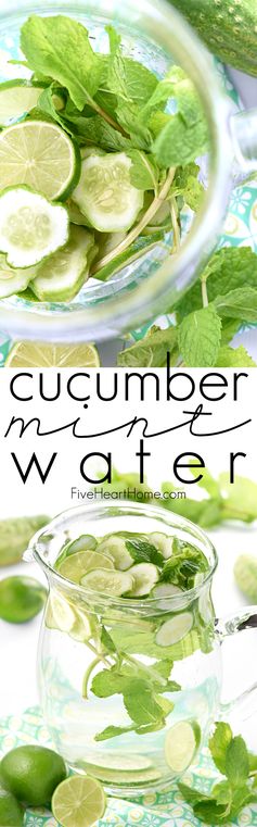 Cucumber Mint Infused Water with Lime