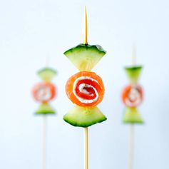 Cucumber smoked salmon appetizer candy