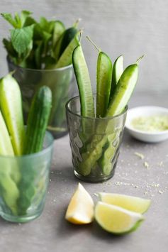 Cucumber Spears with Citrus Mint Salt