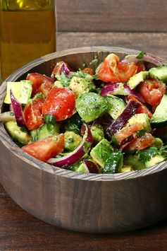 Cucumber, Tomato, and Avocado Salad