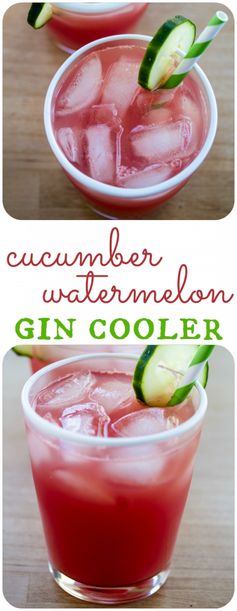 Cucumber Watermelon Gin Cooler