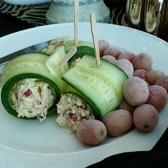 Cucumber Wraps w/ Tuna & Fresh Herbs