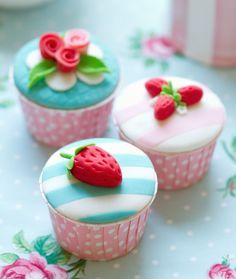 Cupcakes con Cubierta de Fondant