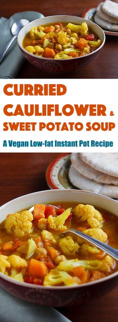 Curried Cauliflower and Sweet Potato Soup