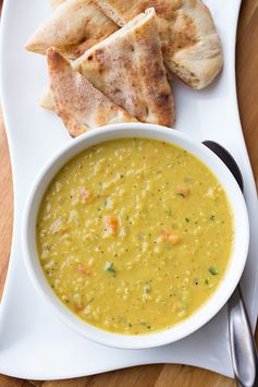 Curried Lentil Soup with a touch of Coconut Cream