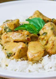 Curry Chicken in Basil Coconut Sauce