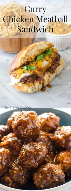 Curry Chicken Meatball Sandwich