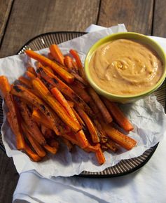 Curry Roasted Carrots with Peanut Sauce