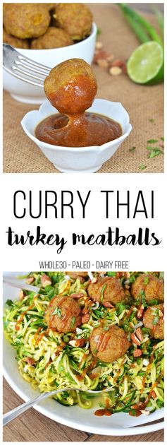 Curry Thai Turkey Meatballs