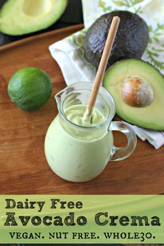 Dairy Free Avocado Crema