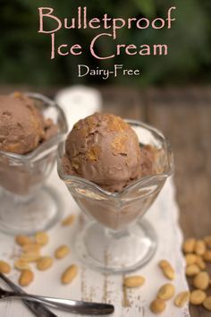 Dairy Free Bulletproof Chocolate Peanut Butter Ice Cream