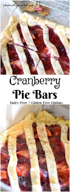 Dairy-Free Cranberry Pie Bars