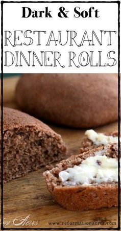 Dark and Soft Restaurant Dinner Rolls