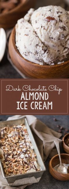 Dark Chocolate Almond Ice Cream