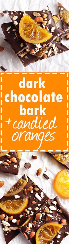 Dark Chocolate Bark with Candied Oranges