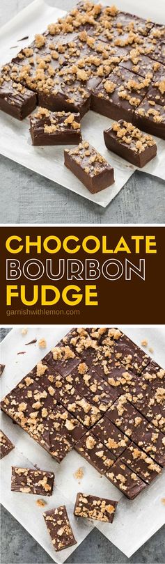 Dark Chocolate Bourbon Fudge