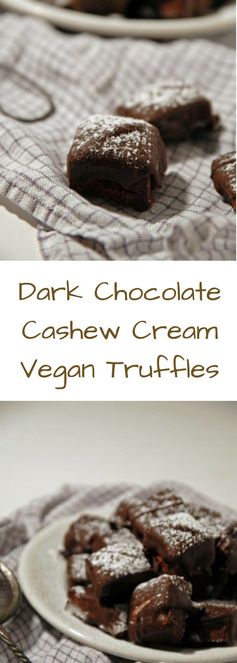 Dark Chocolate Cashew Cream Truffles