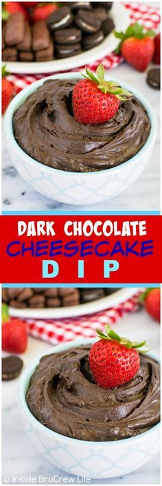 Dark Chocolate Cheesecake Dip