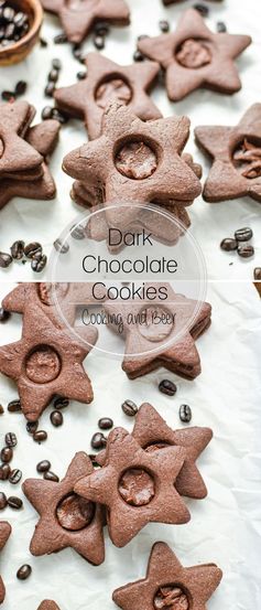 Dark Chocolate Cookies with Dark Chocolate Fudge Filling