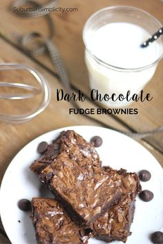 Dark Chocolate Fudge Brownies