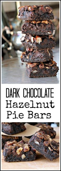 Dark Chocolate Hazelnut Pie Bars