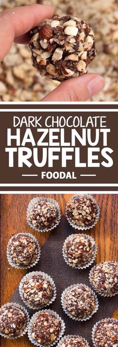 Dark Chocolate Hazelnut Truffles