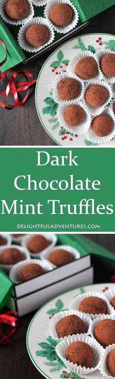 Dark Chocolate Mint Truffles