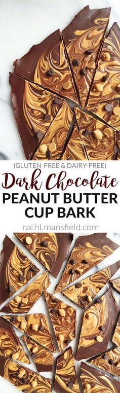 Dark Chocolate Peanut Butter Cup Bark