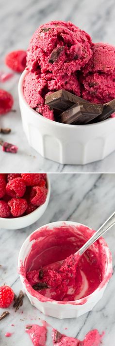 Dark Chocolate Raspberry Frozen Yogurt