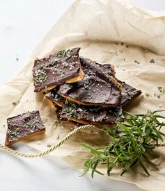 Dark Chocolate Rosemary Toffee